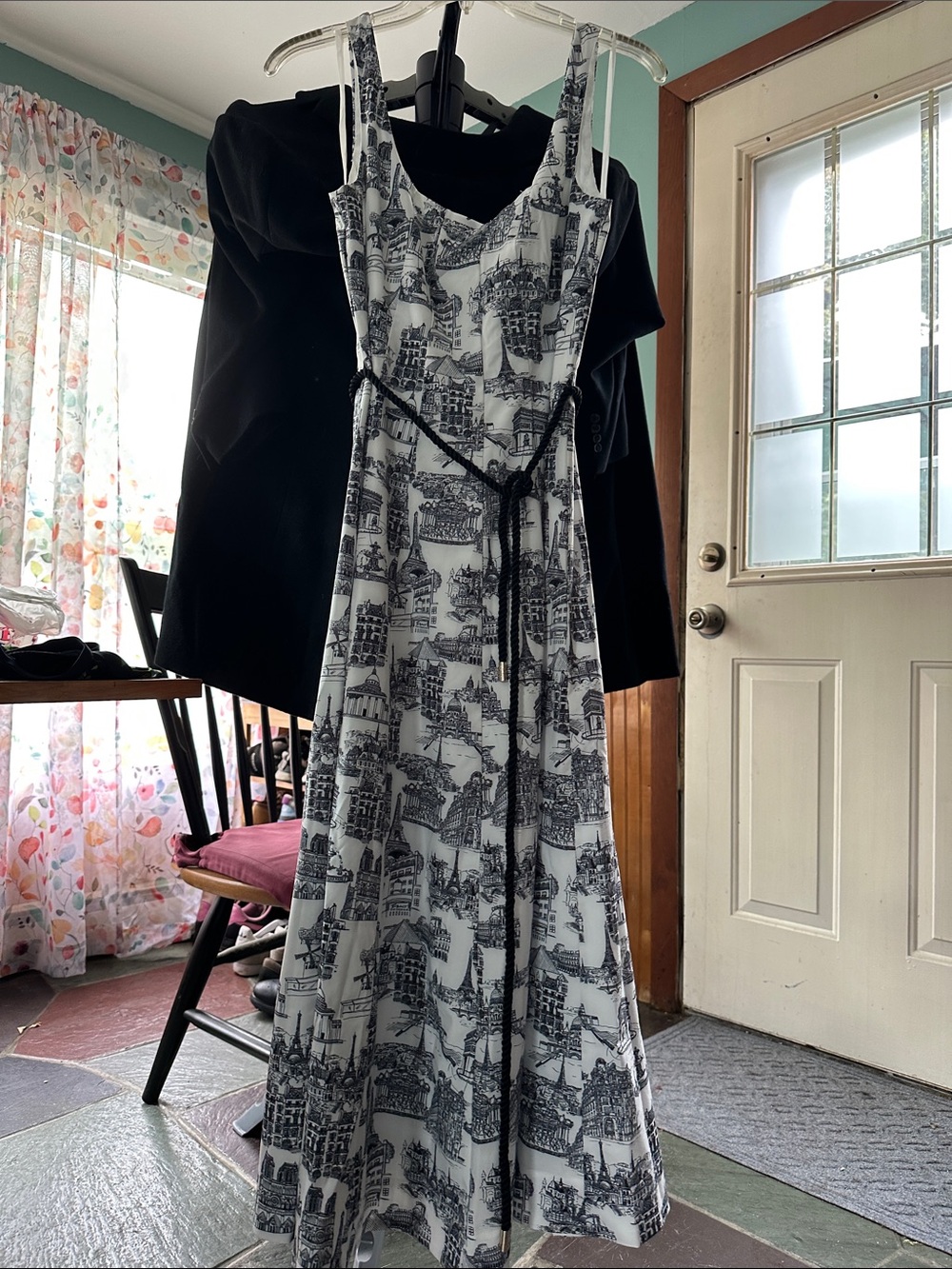 Karl Lagerfeld Navy & White Paris Midi Dress